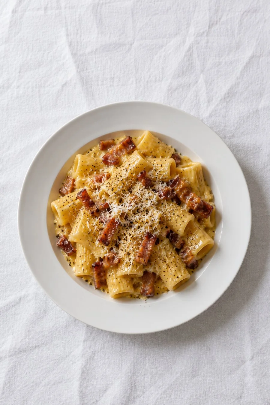 Il primo: rigatoni alla carbonara