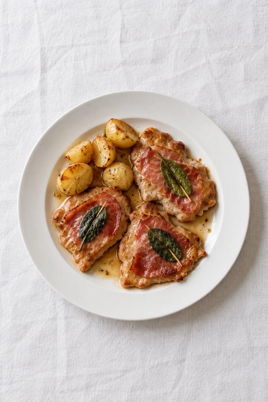 Il secondo: saltimbocca alla romana con patate