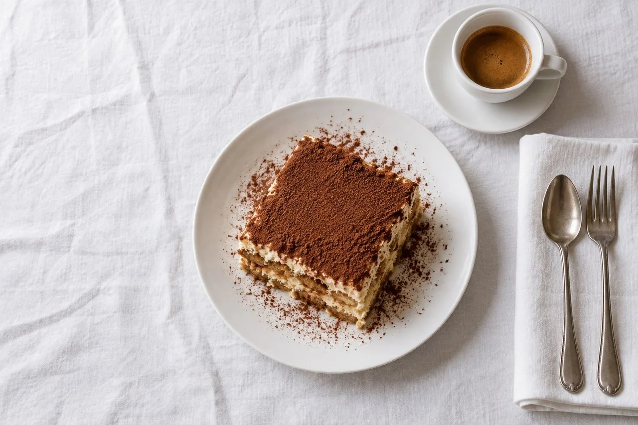 Tiramisù fatto in casa con caffè espresso